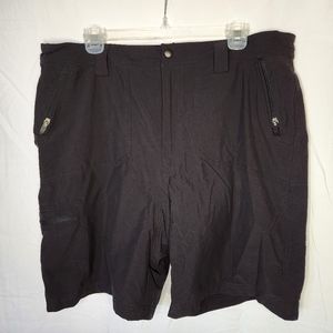 LL Bean Mens Large Bike Cycling Shorts W/ Removable Padded Liner Black 286042